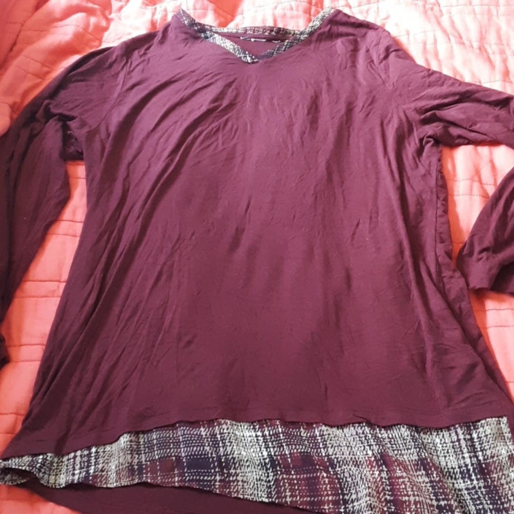 Burgundy shirt